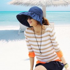 Mujers Foldable Cotton Wide Brim Summer Outdoor Sun Hat UV Protection Hats   eb-81553686